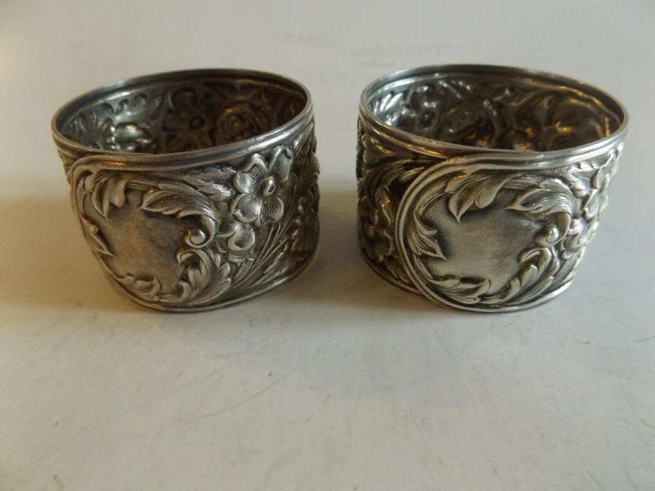Pair of S. Kirk & Sons Repousse Napkin Rings