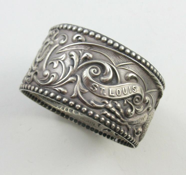 St. Louis Winged Dragon Sterling Silver Napkin Ring 1900