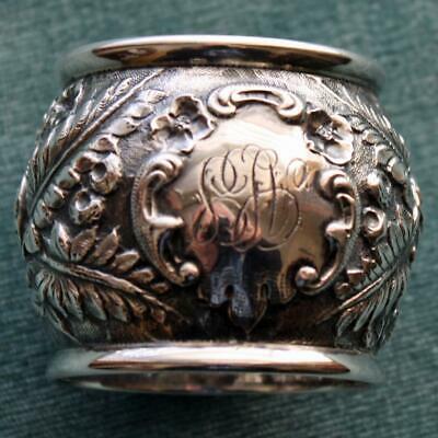 Antique Repousse American Sterling Napkin Ring by J. S. Macdonald (Baltimore)