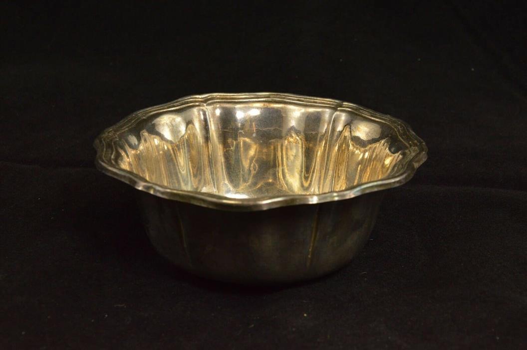 Sterling Silver Ornate Scalloped Trim Candy Dish Bowl Fine Silver *73