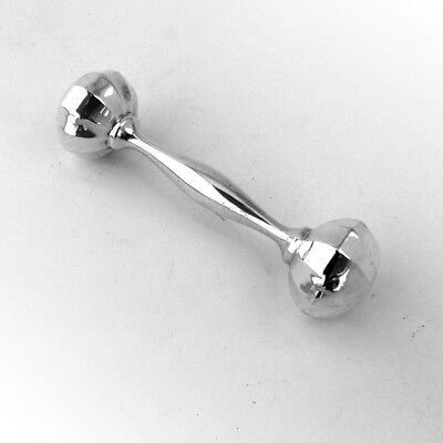 Barbell Baby Rattle Sterling Silver Webster Co 1940