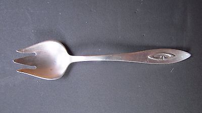 Buckingham Narrow Ice Cream Fork by Shreve & Co. Sterling Silver Applied C Mono