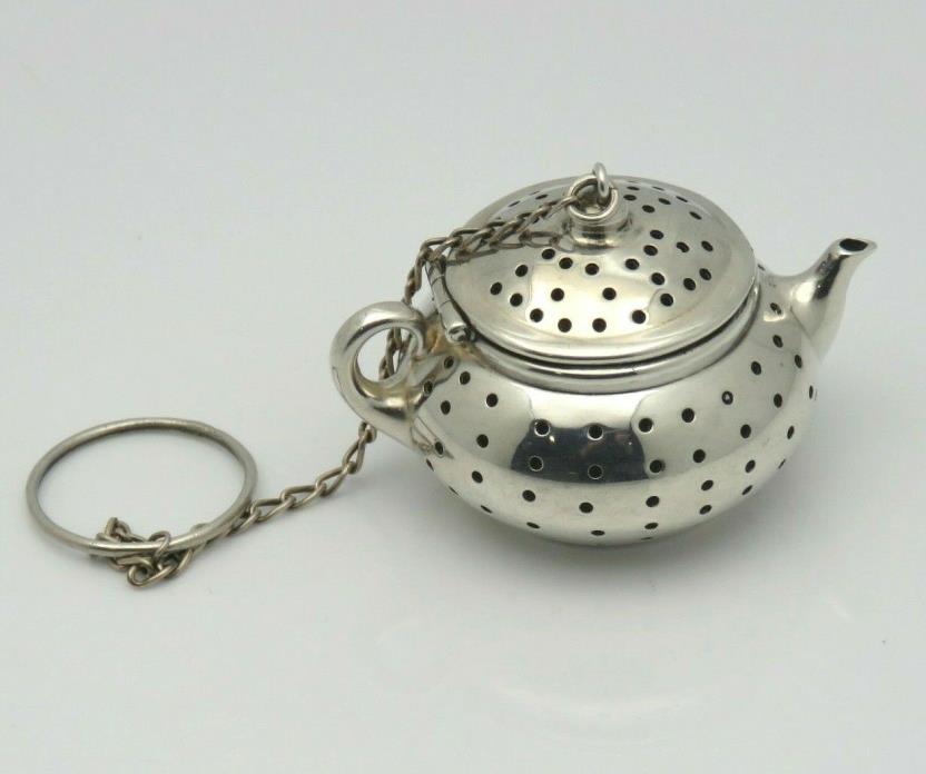 Vintage Watson Sterling Silver Mini Teapot Tea Ball Infuser
