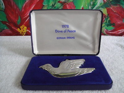 Gorham Sterling Silver Christmas Ornament 1978 Dove of Peace Limited Ed