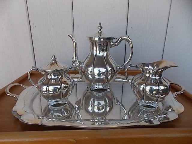 *ON SALE* Vintage Juventino Lopez Reyes Sterling Silver Tea Set with Tray