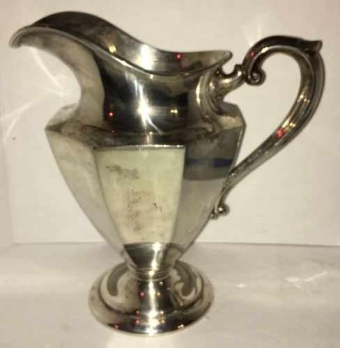 HUGE Antique Hirsch STERLING Silver Water Pitcher Very Heavy 885 GM - 10”