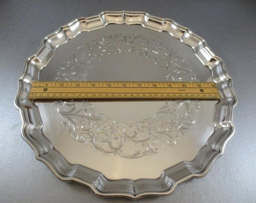 BIG BIRKS STERLING SALVER OR TRAY. HALLMARKED 1954, 33 TROY. HAND ENGRAVED NICE!