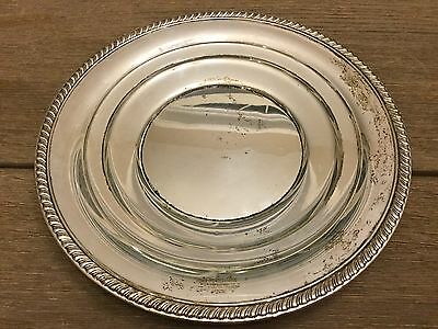 Sterling Silver .925 Antique Newport Plate Charger Marked 125293