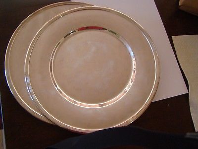 Antique 12 STERLING SILVER Dinner PLATES / CHARGERS Trays 348 Troy OZ