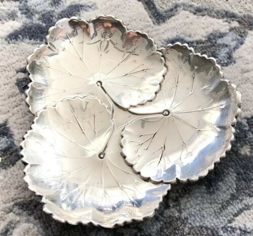 Reed & Barton Sterling Silver Flowered Plate Dish #X101, 7”