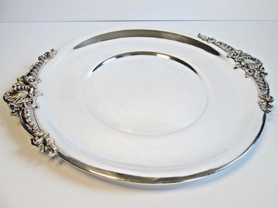 Quaker Sterling Silver 15 inch Round Tray Hollowware