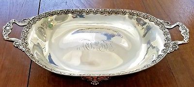 Tiffany ENGLISH KING Sterling Silver Large CENTERPIECE BOWL Footed w/ Handles