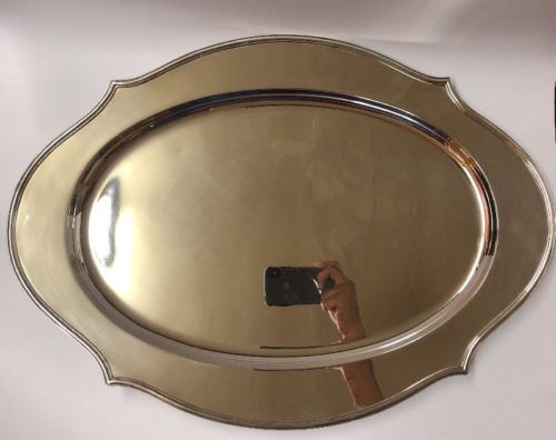 Antique Shreve & Co STERLING Silver San Francisco Large Server Tray Art Deco Exc