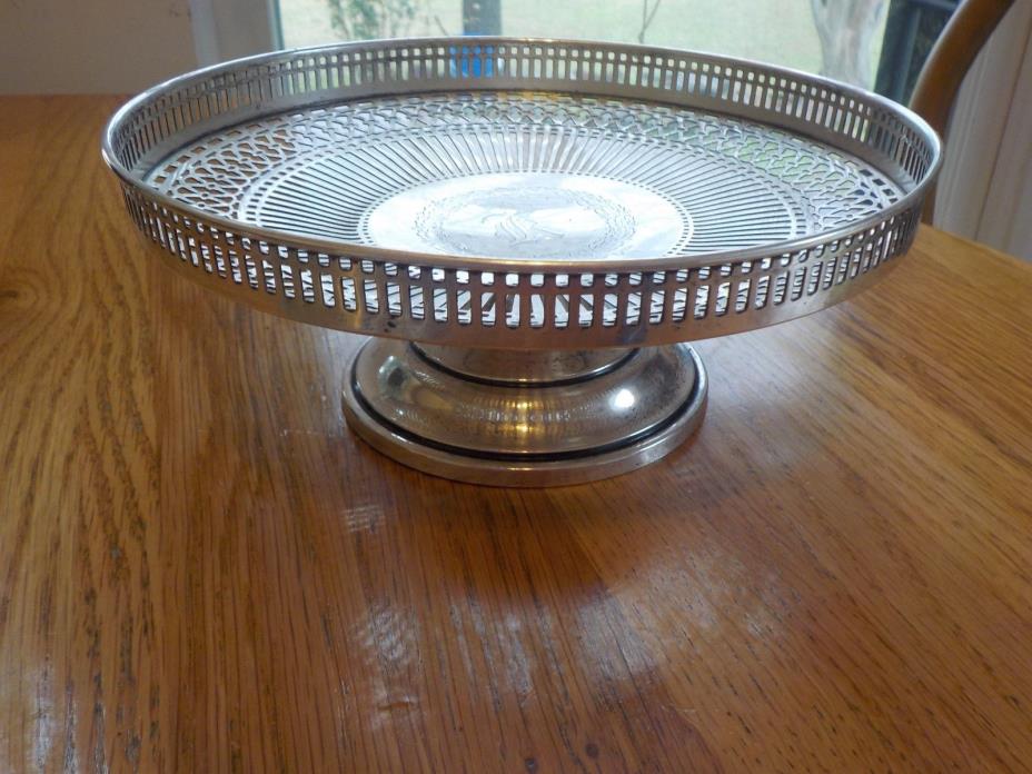 STERLING SILVER CAKE/PIE PLATTER STAND ANTIQUE