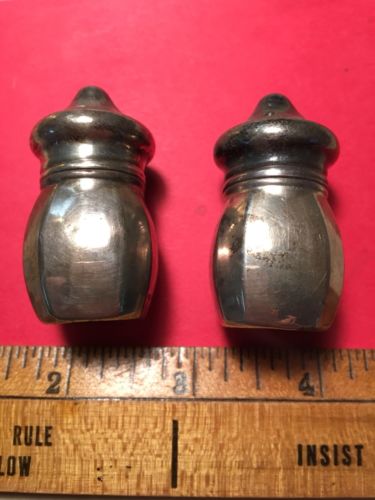 (2)  STERLING SILVER  .925 *SALT & PEPPER SHAKERS ~NICE ~ .SEE PHOTOS ~ VINTAGE