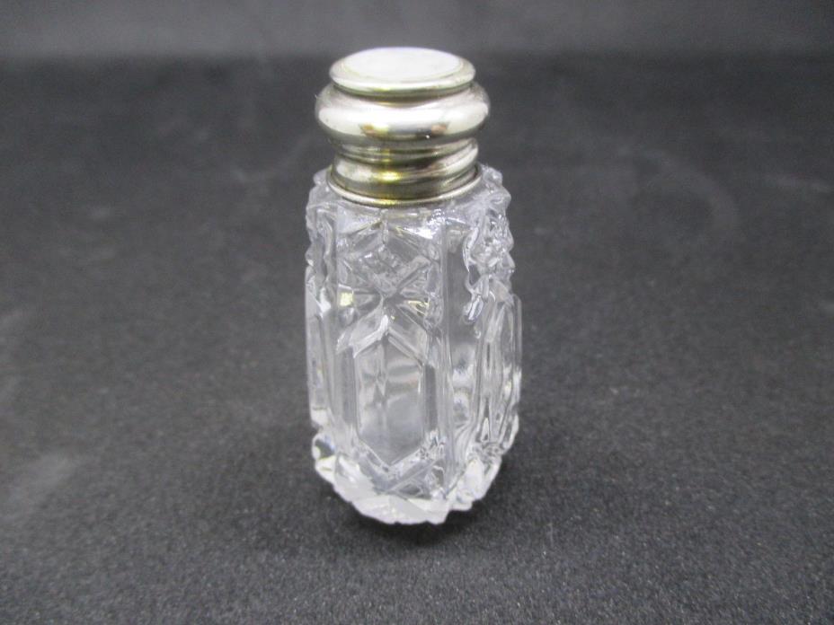 Vintage Silver, Crystal & Mother of Pearl Shaker