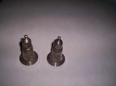 Vintage sterling weighted salt and pepper shakers