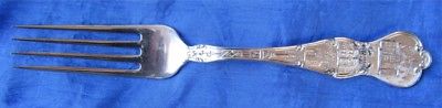 308-0511 Sterling Silver Souvenir Spoon Winnipeg Fork City Hall Carnegie Library