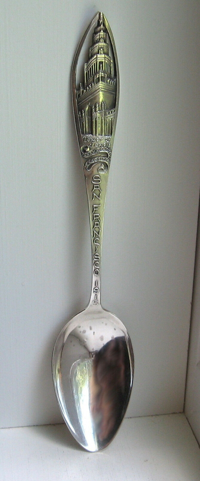 Sterling Silver 1915 San Francisco Exposition Tower of Jewels Souvenir Spoon