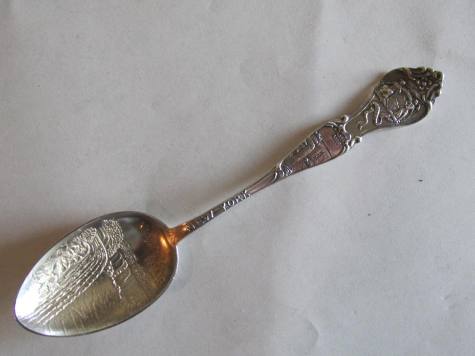 STERLING SILVER Souvenir Spoon NIAGARA FALLS State Capitol Seal 5.25