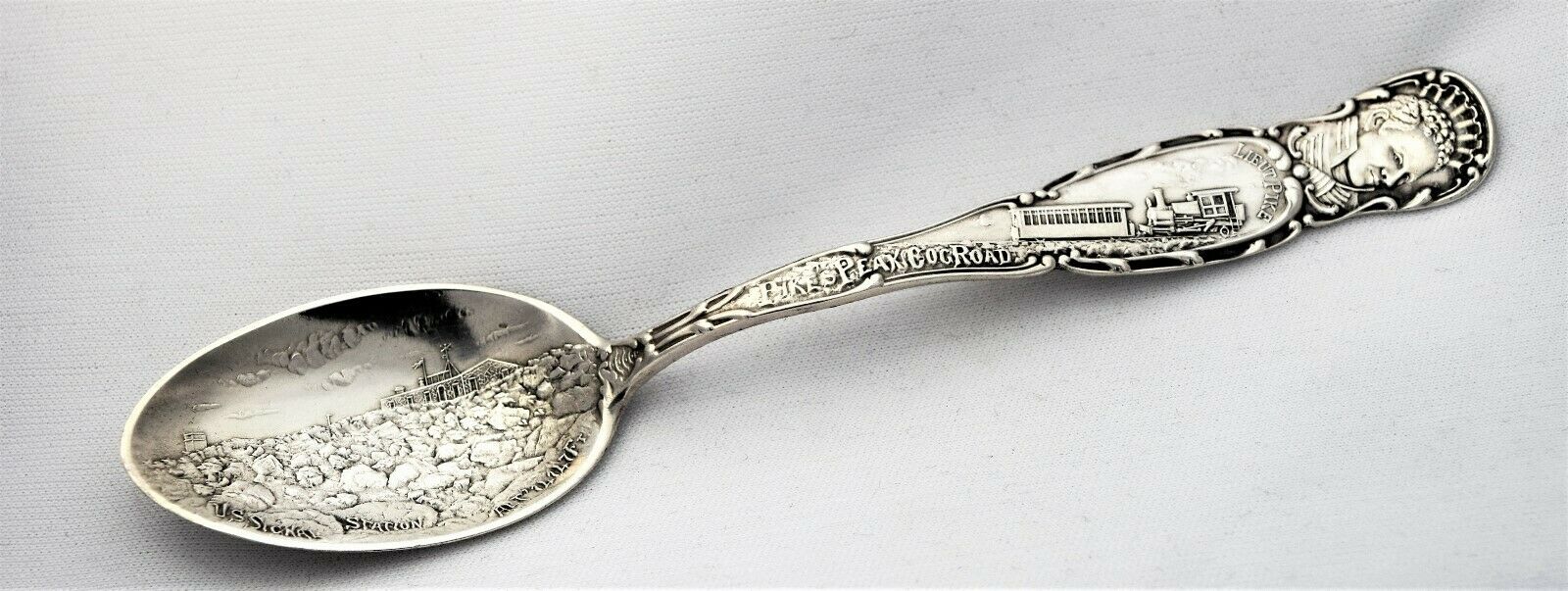 US Signal Station Pikes Peak Manitou CO Gorham Sterling Silver Souvenir Spoon