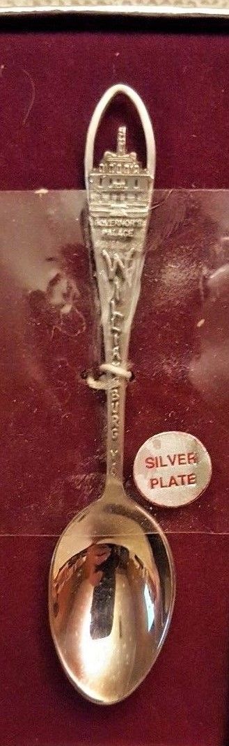Bates & Klinkle Silver Plated Governor's Palace Williamsburg VA Souvenir Spoon