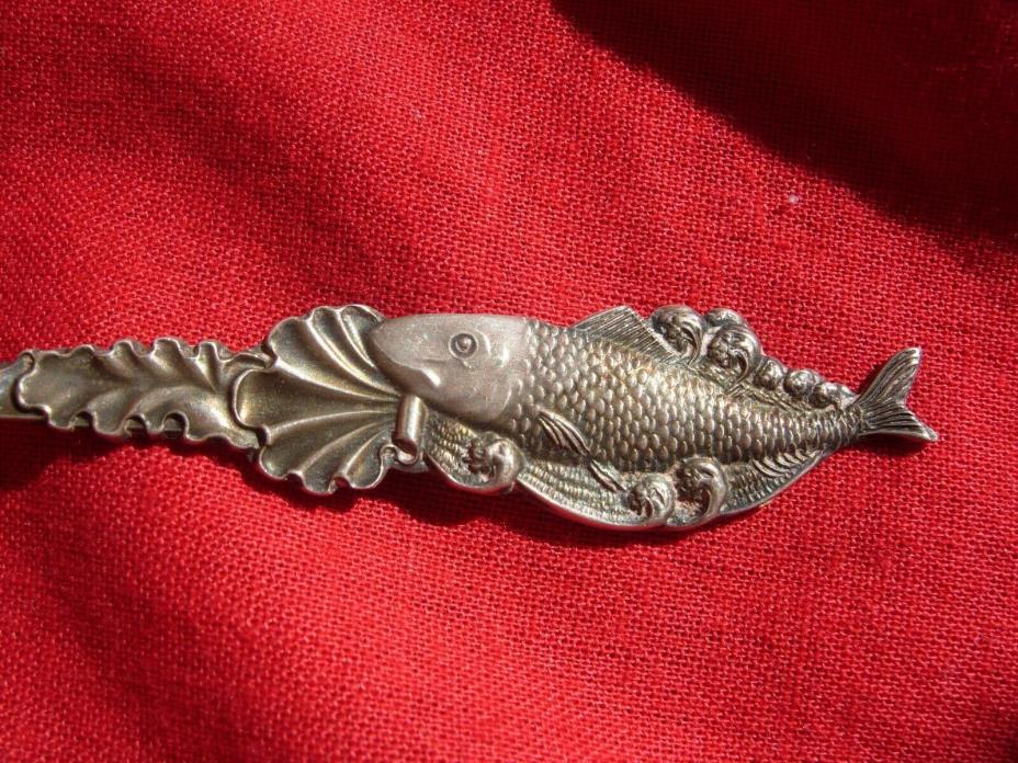 Souvenir spoon  sterling silver Wilmington NC North Carolina Fish fishing