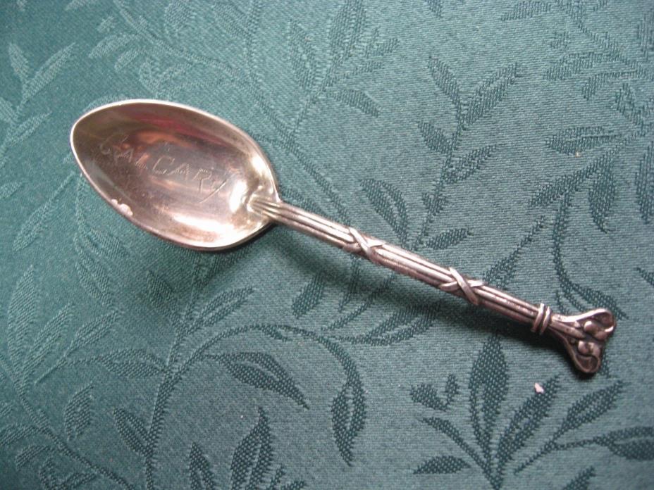 VTG Sterling Silver - Calgary Canada Engraved Demitasse Spoon - 11g