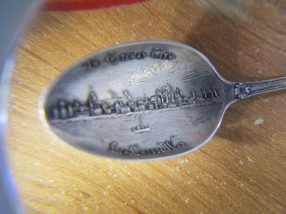 La Crosse, WI, Shepard Mfg. Co, Antique, Sterling Silver, Souvenir Spoon