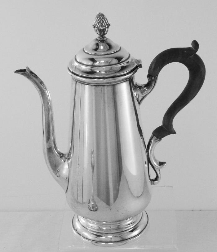 Black, Starr & Gorham Sterling Silver Chocolate Pot w/wood handle 1 1/2 Pints