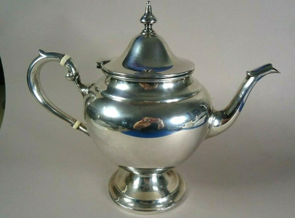 Sterling Silver Gorham Puritan #452 Teapot 2.5 Pints, 648g, Excellent, No Mono