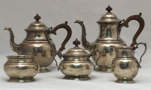 1950s Vintage Sterling Silver  5 Piece Gorham Coffee & Tea Service  2,856 Grams