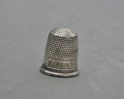 Thimble Antique Sterling Silver Engraved 