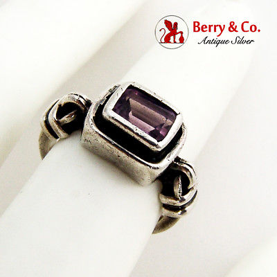 Lady's Amethyst Ring Sterling Silver