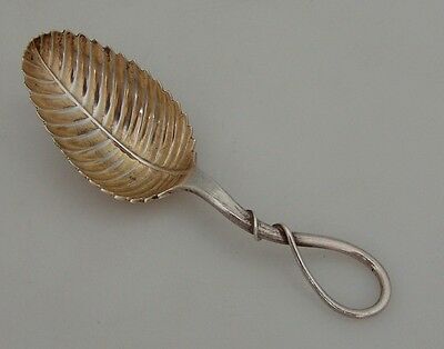 Aesthetic Tea Caddy Spoon Leaf Durgin 1880 Sterling Silver