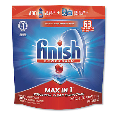 Powerball Max in 1 Dishwasher Tabs, Fresh, 63/Pack