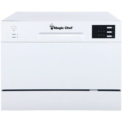 Magic Chef MCSCD6W5 6-Setting Countertop Dishwasher