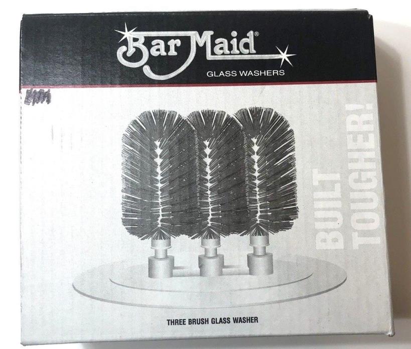 Bar Maid GWM-300 3-Brush Manual Glass Washer With Suction Cup Base