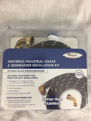 UNIVERSAL INDUSTRIAL-GRADE 6' DISHWASHER INSTALLATION KIT