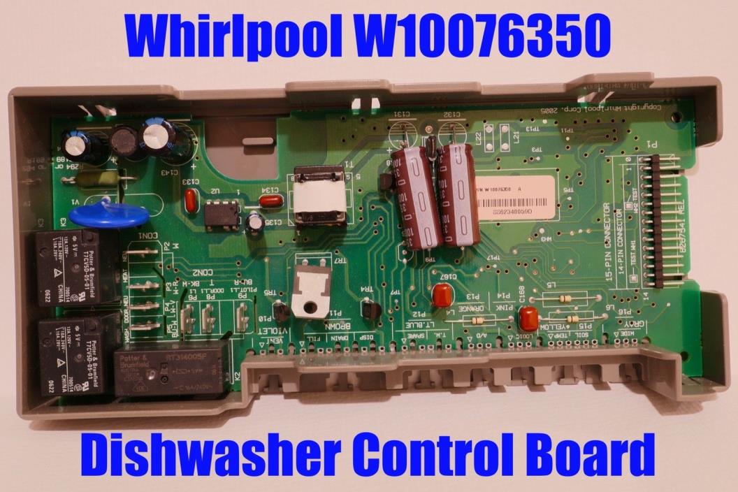 Whirlpool W10076350 Dishwasher Controller~Kitchenaid/Kenmore/Estate/Roper/Inglis