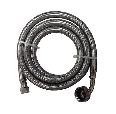 5 Foot Stainless Steel Inlet Fill Hose for Dishwashers | Fits 3/8
