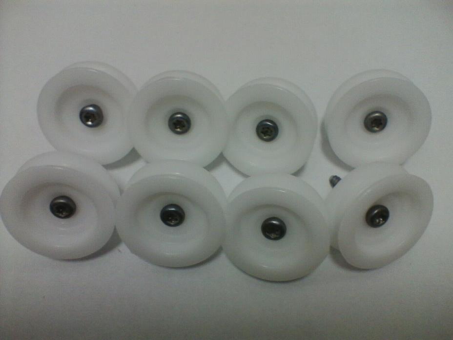 8x Frigidaire Electrolux Dishwasher Rack Roller White 154333902 5304507405