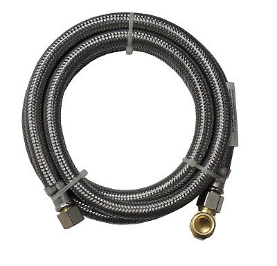 5 Foot (60 Inch) Stainless Steel Inlet Fill Hose for Dishwashers | NSF Certified