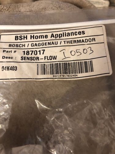 Bosch Dishwasher Flow Sensor 187017 Genuine OEM