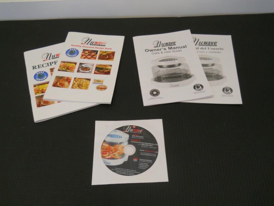 Nuwave Pro Infrared Oven BUNDLE Manuals / Cookbook Gourmet Recipe Book / DVD