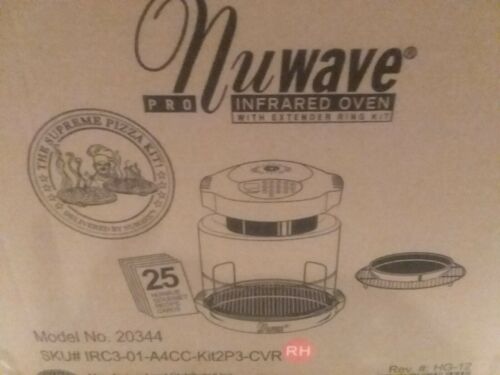 Nuwave Pro Infrared Oven With Extender Ring Kit Model #20344 Supreme Pizza Kit