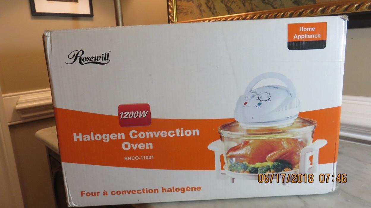 Halogen Convection Oven-Rosewill-RHCO-11001 (White) NEW 1200W - Low Fat Cooking