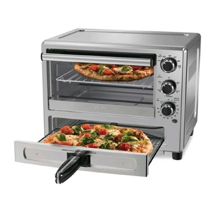 Oster Stainless Steel Convection Toaster Slice Oven Electric Pizza Kitchen New..