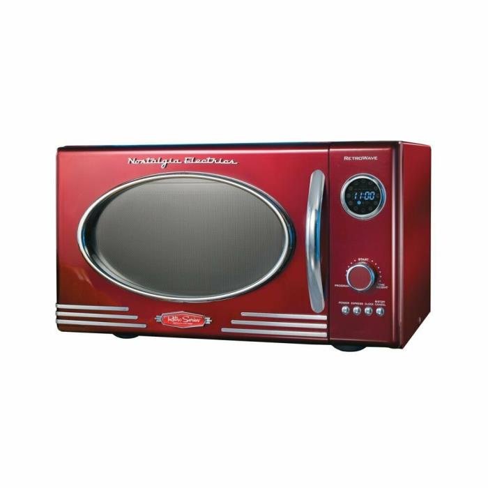 Nostalgia RMO400RED Retro 0.9 Cubic Foot Microwave Oven