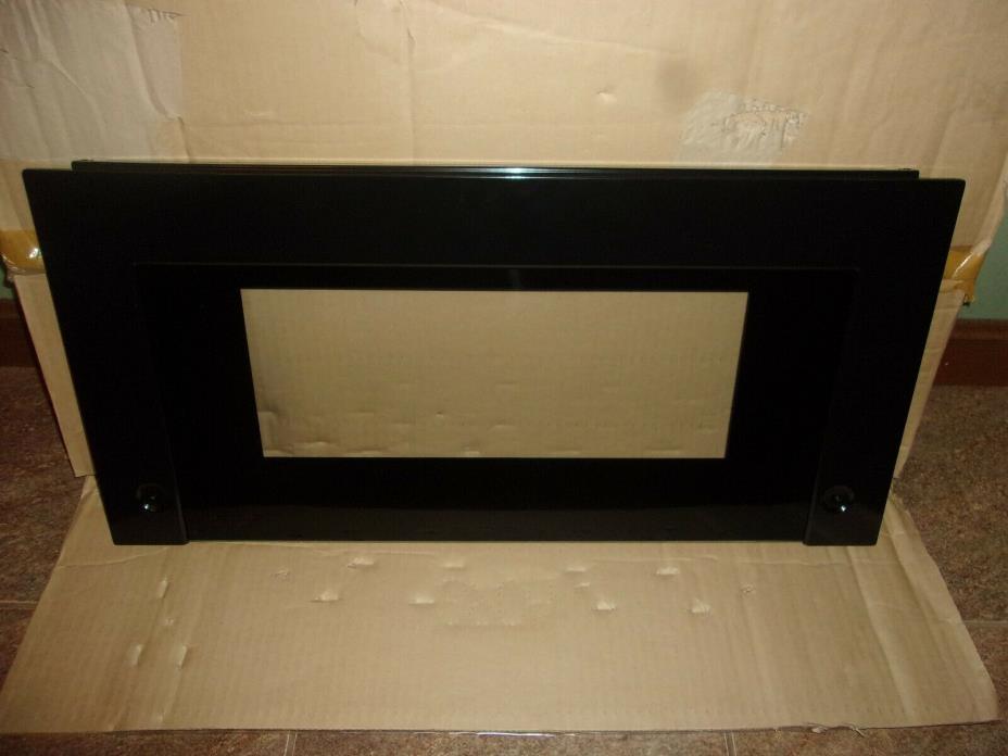 NEW OEM GE MICROWAVE GLASS DOOR FRAME ASSEMBLY BLACK WB36X10316